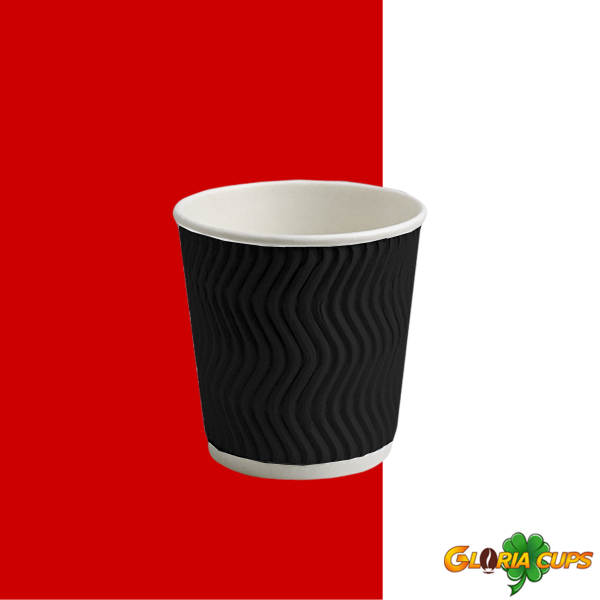 Гофростакан Ripple 180 мл чорний