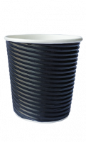 Гофростакан Spiral 180 мл черный