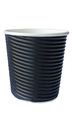 Гофростакан Spiral 180 мл чорний