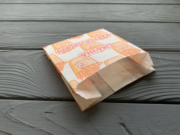 Упаковка для картоплі фрі МІНІ 100х100х50мм 70г/м2 (70-100г) 100шт