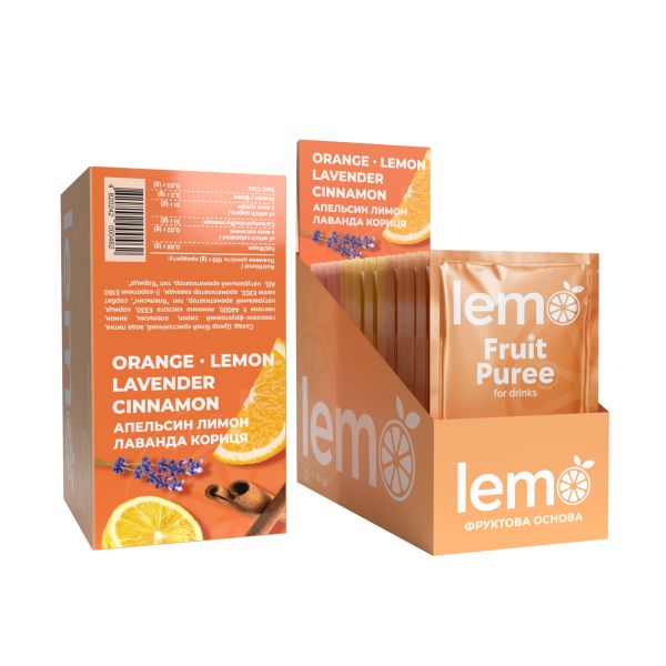 Концентрат для лимонаду та чаю LEMO Апельсин-Лимон-Корица-Лаванда 45 г