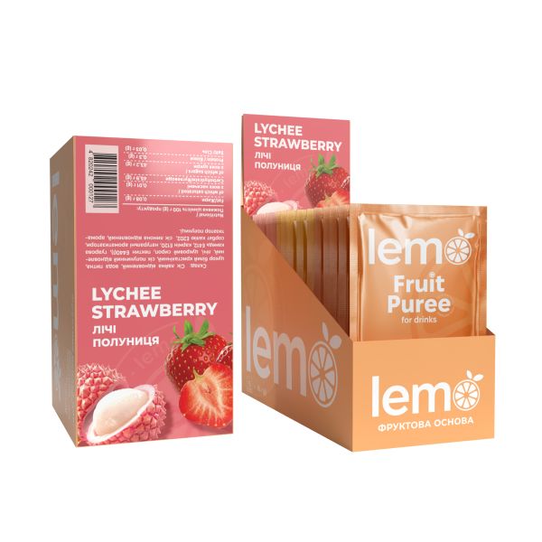 Концентрат для лимонаду та чаю LEMO Полуниця-Лічі 45 г