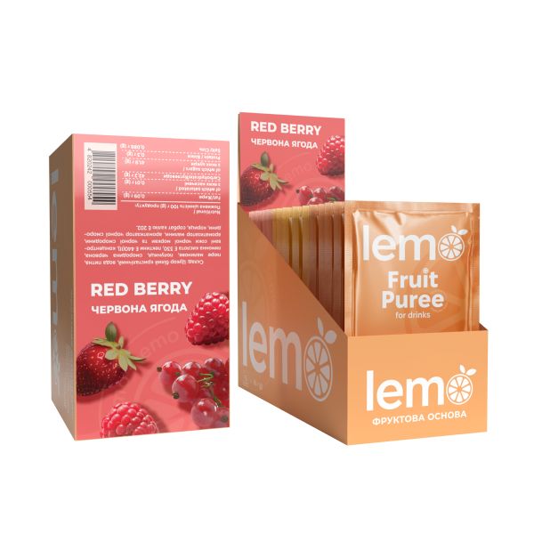 Концентрат для лимонаду та чаю LEMO Червона ягода 45 г
