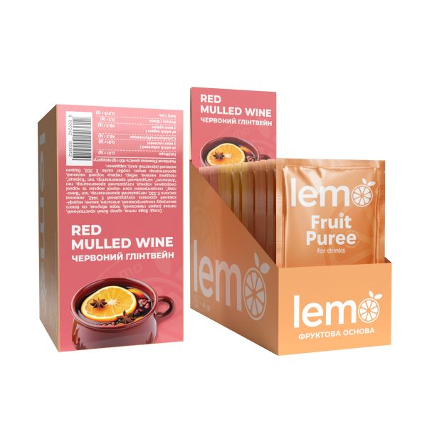 Концентрат для лимонаду та чаю LEMO Червоний глінтвейн 45 г