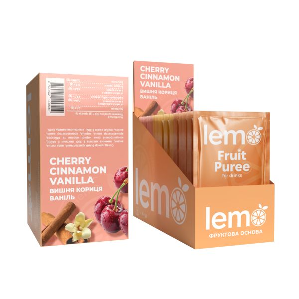 Концентрат для лимонада и чая LEMO Вишня-Корица-Ваниль 45 г