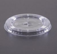 Кришка пластикова плоска з Х-отвором на стакан РР d-94 мм 100 шт