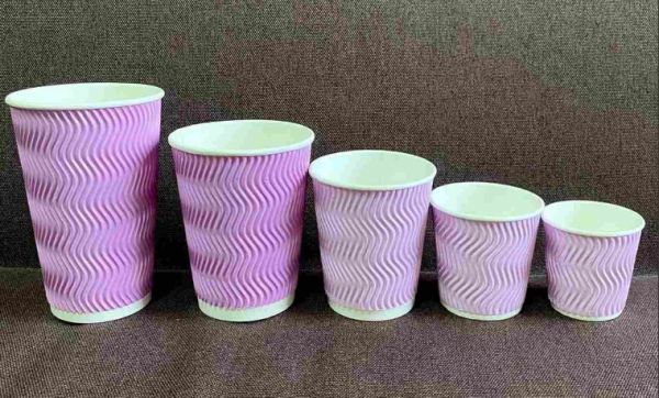 Гофростакан Ripple 180 мл рожевий