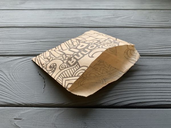 Упаковка для картоплі фрі 70-100 г жиростійка 110*115*0 мм 40г/м2 МАЛЮНОК