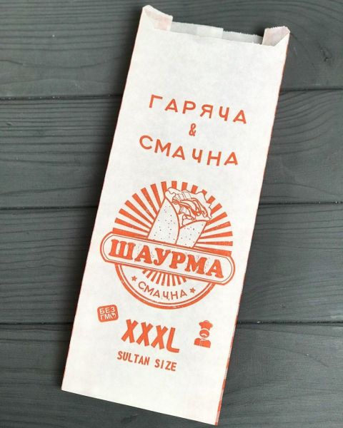 Упаковка для шаурми 270*100*50 мм XXXL 70г/м2 100 шт
