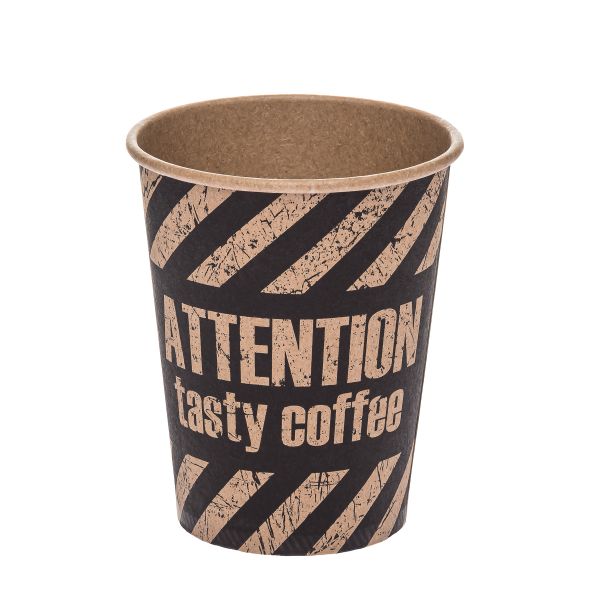 Стакан паперовий КРАФТ ATTENTION 250 мл