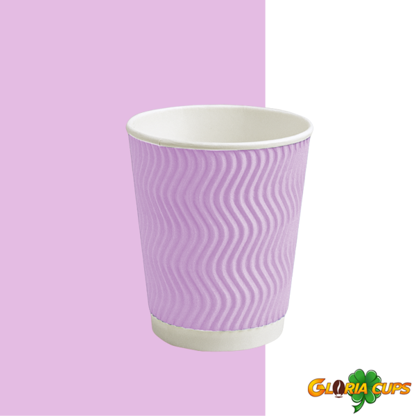 Гофростакан Ripple 270 мл рожевий