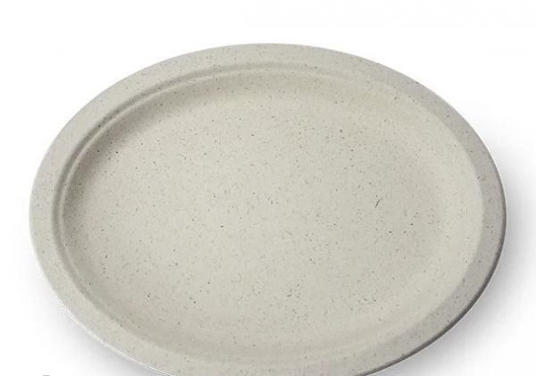 Тарілка паперова БІО d=230 мм з пресованого картону біла