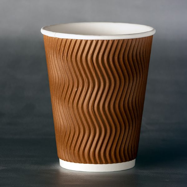 Гофростакан Ripple Wave Chocolate 400 мл 12oz