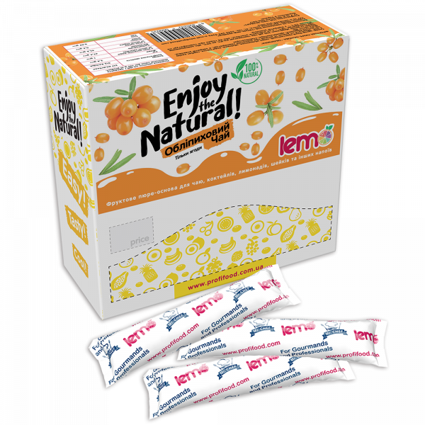 Пюре-основа для чаю та напоїв LEMO Обліпиховий 45г/стік