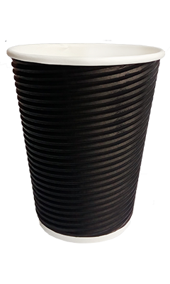 Гофростакан Ripple Spiral Black 270 мл 8oz 