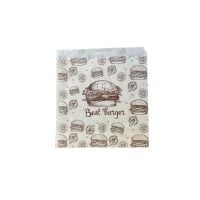 Упаковка бумажная для бургеров и гамбургеров уголок 150*140*0 мм 40г/м2 РИСУНОК