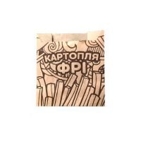 Упаковка для картоплі фрі 100-150 г жиростійка 110*100*50 мм 40г/м2 МАЛЮНОК