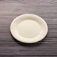 Тарілка паперова ламінована d-17 см БІЛА 50 шт