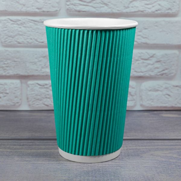 Гофростакан 500 мл бірюзовий