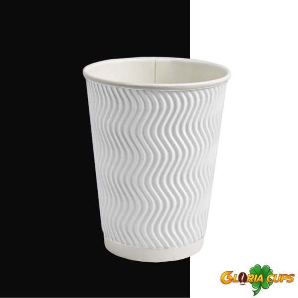 Гофростакан Ripple 400 мл білий