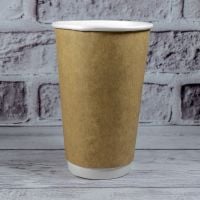 Стакан бумажный двухслойный PREMIUM 500 мл 16oz