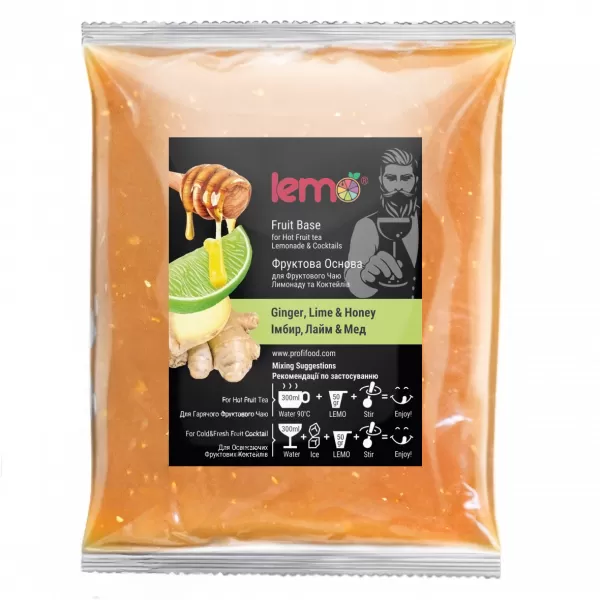 Концентрат для лимонаду та чаю LEMO Імбир-Лайм-Мед 1 кг