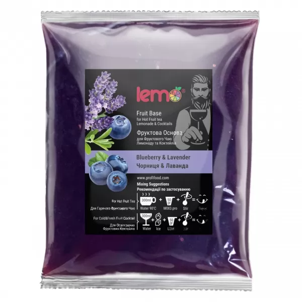 Концентрат для лимонаду та чаю LEMO Чорниця-Лаванда 1 кг