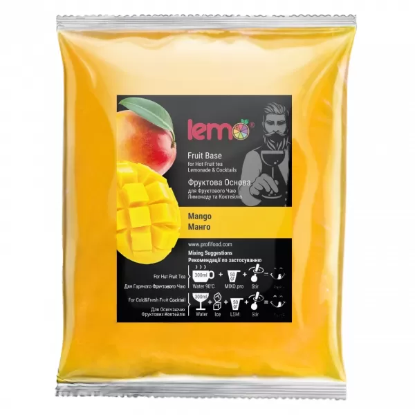 Концентрат для лимонаду та чаю LEMO Манго 1 кг
