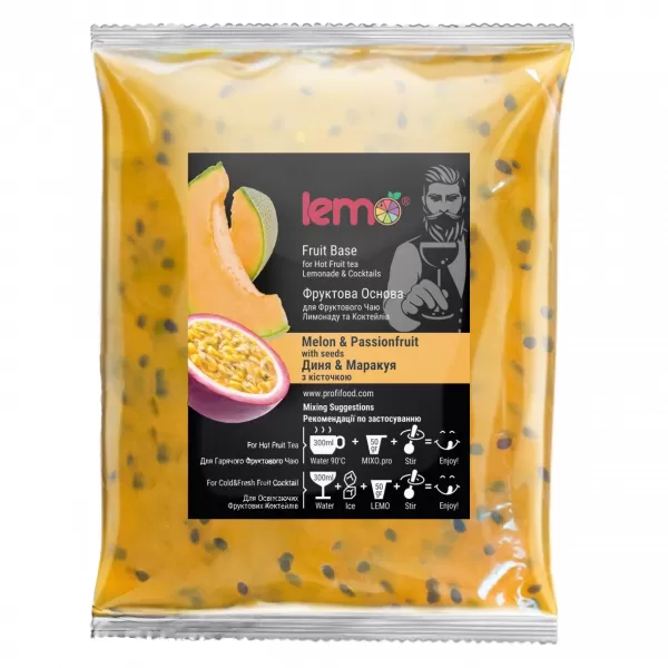 Концентрат для лимонаду та чаю LEMO Диня-Маракуйя 1 кг