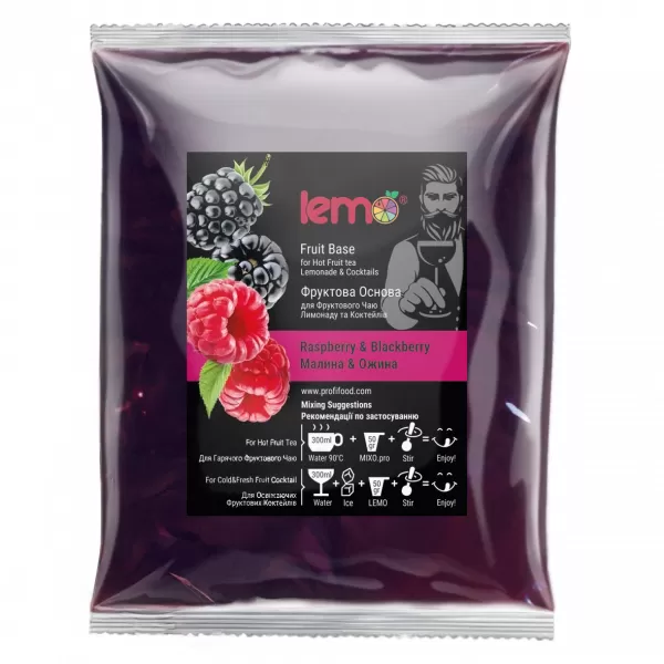 Концентрат для лимонаду та чаю LEMO Малина-Ожина 1 кг