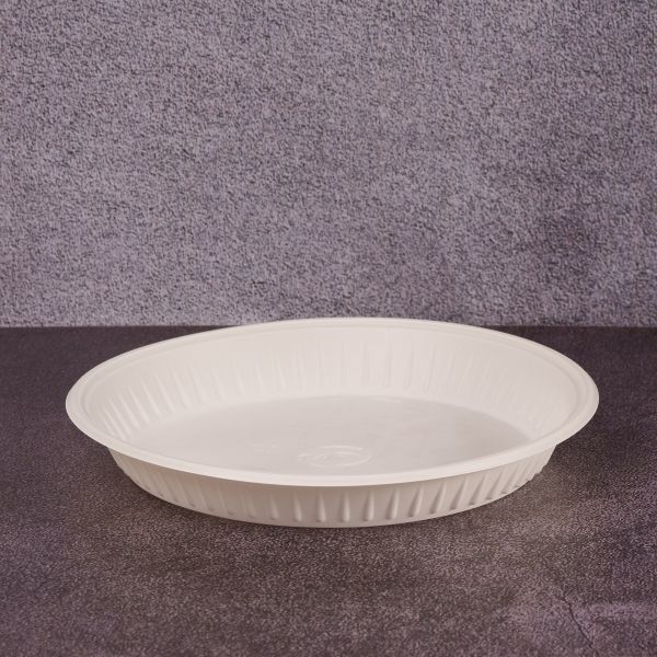 Тарілка БІО d-20,5 см h-3 см з кукурудзяного крохмалю 50 шт