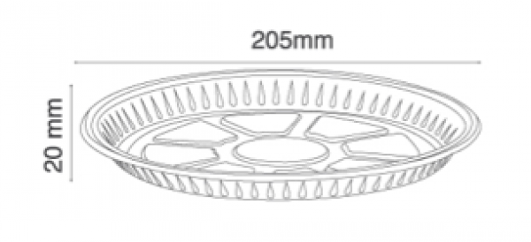 Тарілка БІО d-20,5 см h-2 см з кукурудзяного крохмалю 200 шт