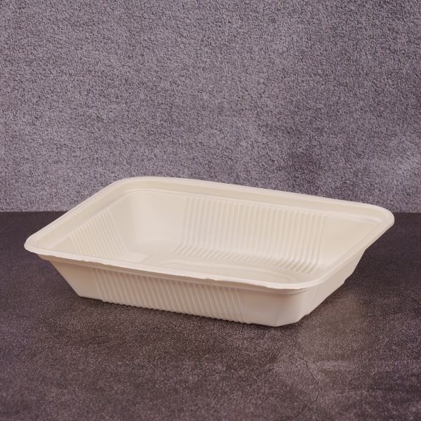 Лоток БІО 800 мл 220*170*45 мм з кукурудзяного крохмалю 75 шт