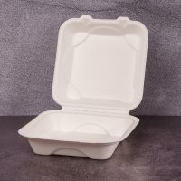 Ланч-бокс для бургера БІО 200*200*75 мм з цукрової тростини 50 шт