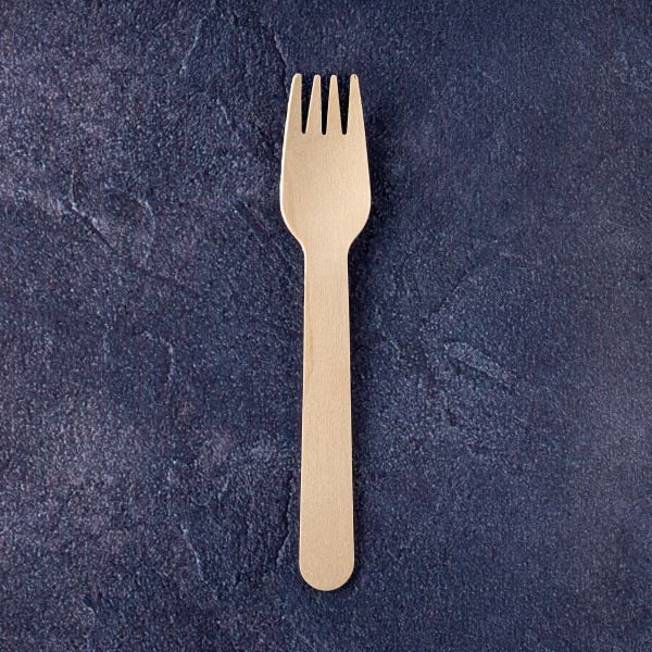 Виделка дерев`яна 16 см 100 шт