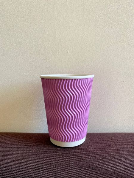 Гофростакан Ripple 400 мл рожевий