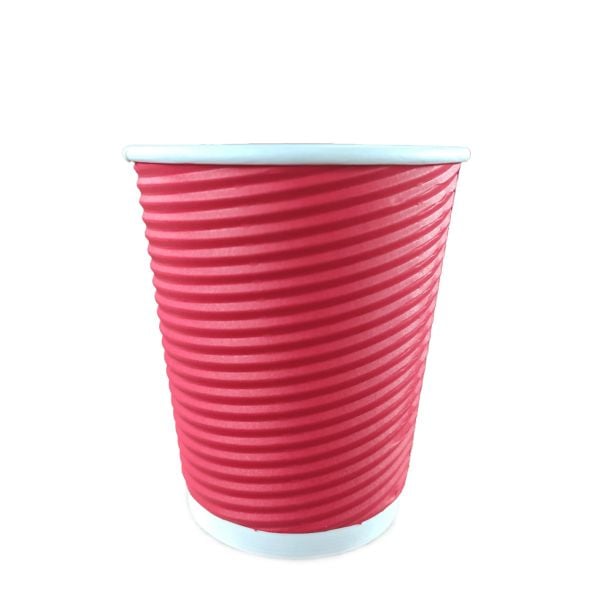 Гофростакан Spiral 270 мл червоний