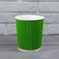 Гофростакан 300 мл зелений