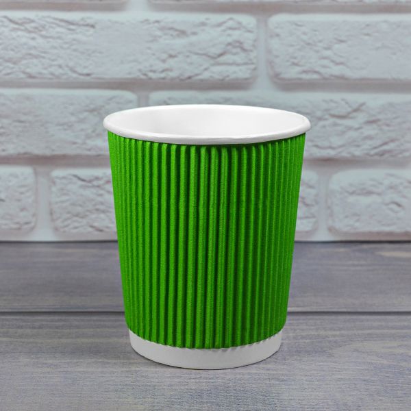 Гофростакан 300 мл зелений
