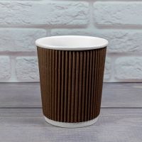 Гофростакан 300 мл коричневий