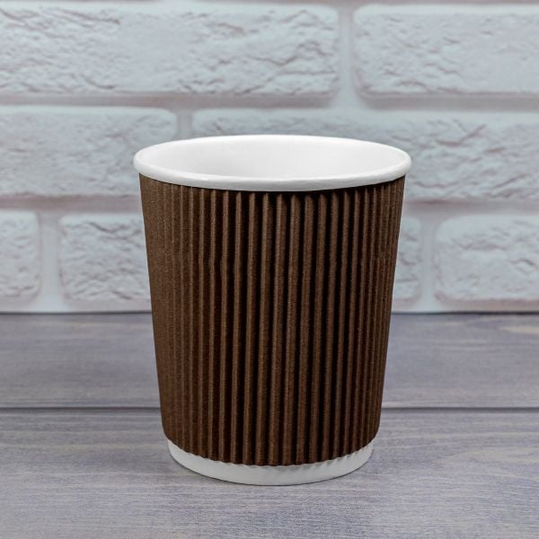 Гофростакан 300 мл коричневий
