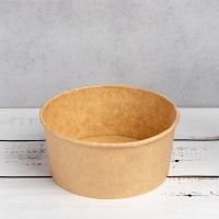 Контейнер паперовий для салату 750 мл d-145 мм h-67 мм КРАФТ