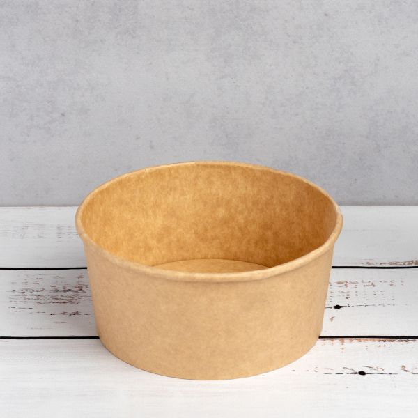 Контейнер паперовий для салату 750 мл d-145 мм h-67 мм КРАФТ