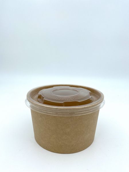 Контейнер паперовий суповий 470 мл d-110 мм h-68 мм КРАФТ