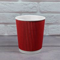 Гофростакан 300 мл червоний