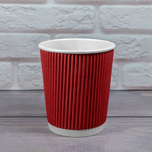 Гофростакан 300 мл червоний