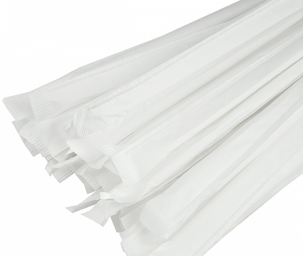 Трубочки паперові d=6 мм L=200 мм 50 шт чорні в індив. папер. упак.