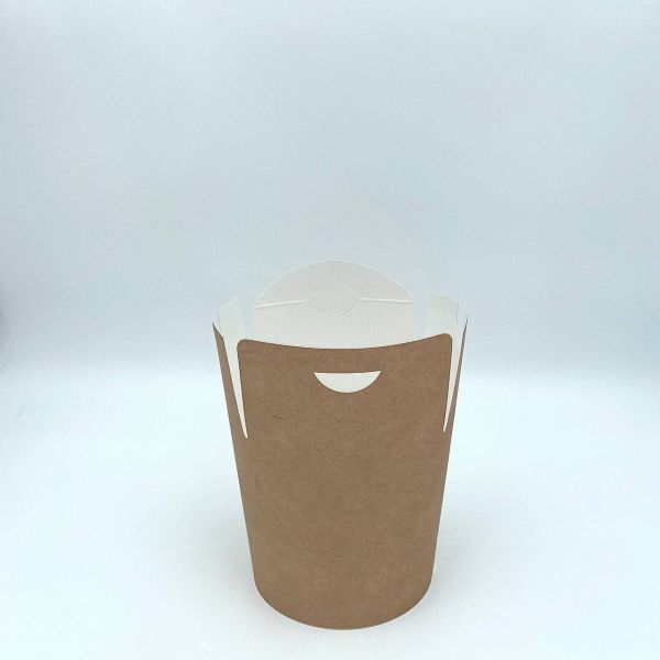 Коробка картонна для локшини (Паста Бокс) 700 мл КРАФТ/БІЛА