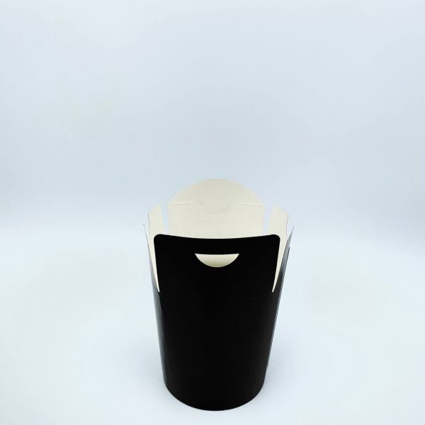 Коробка картонна для локшини (Паста Бокс) 500 мл ЧОРНА/БІЛА 2PE