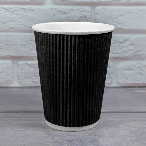Гофростакан 400 мл чорний